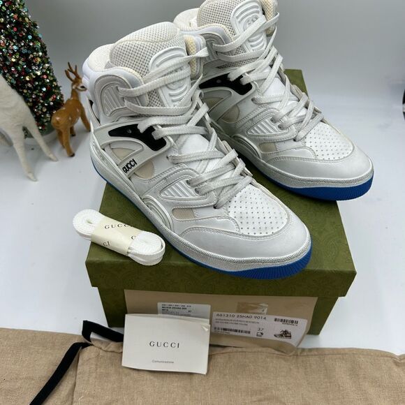 Women’s Gucci basket high top sneakers size 37 made in Italy - Picture 1 of 10